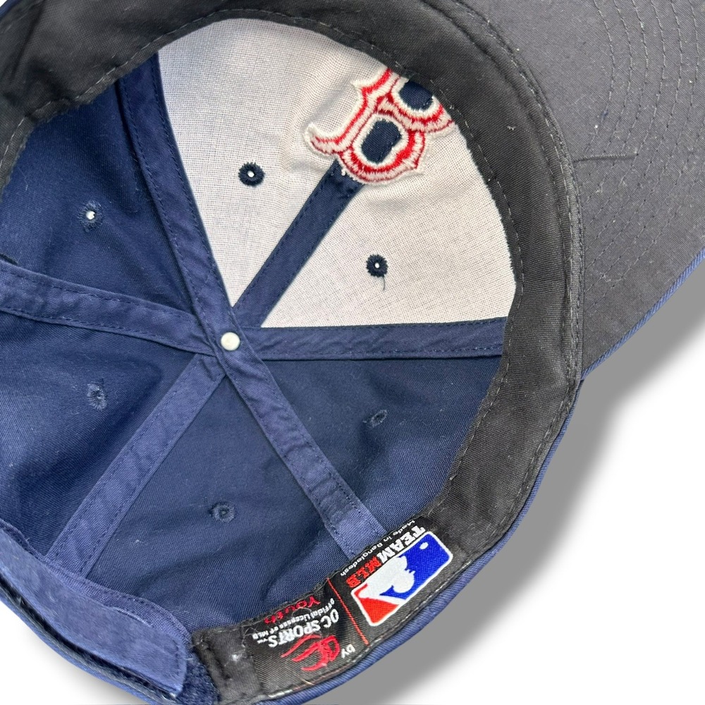 Boston Red Sox MLB Baseball Cap Youth Adjustable Hat Navy Blue Red Logo - Picture 5 of 5
